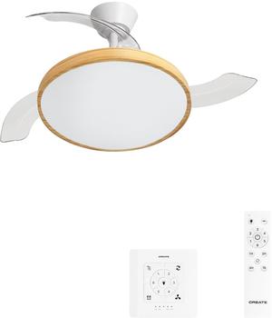 CREATE Wind Clear Studio M Wall Control white/light wood