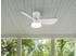 Trio Deckenventilator Randers Weiß mit LED Beleuchtung (R64412131)