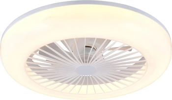 Trio Mora LED Deckenventilator mit Beleuchtung Wei&szlig; matt (R64032101)