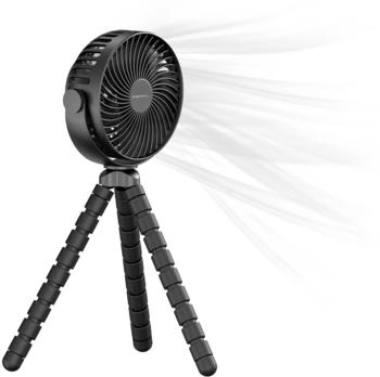 Pearl Foldable portable fan 9.5 cm Black