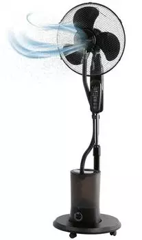 ProfiCare Standing Fan with Humidifier black