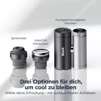 Shark ChillPill 3-in-1 Ventilator mit Sprühnebel karbonschwarz – Zehn Stufen decken alle Situationen ab