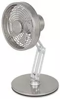 Unold 86705 Akku-Tischventilator Steel Flex Chrom 14 cm 4 W 3 Stufen