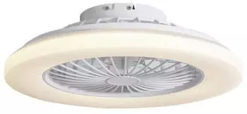 QAZQA Clemo Deckenventilator LED Dimmbar RGB, Weiß, Ø48,5cm (109373)