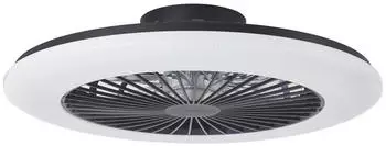 Brilliant Salerno LED-Deckenleuchte mit Ventilator, dimmbar, schwarz, Ø57,7cm (G60021/06)