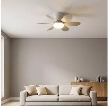 Globo Delores Deckenventilator mit LED, Fernbedienung, CCT, sand (03625SA) – Integrierte Beleuchtung ersetzt separate Deckenlampe