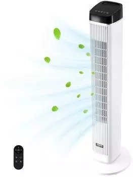 VEVOR Turmventilator Verdunstungsluftk&uuml;hler 6,7m/s 70&deg; Oszillation 12h-Timer