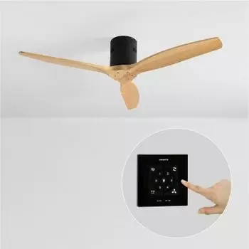 CREATE Wind Calm Natural Wood Deckenventilator 40W Ø132cm, 6 Stufen, Holz