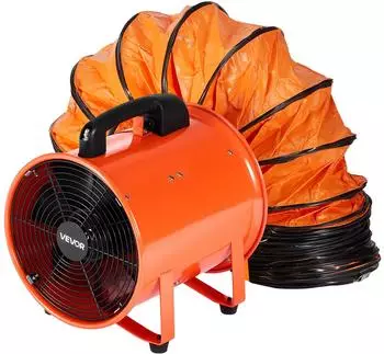 VEVOR Baulüfter 300W 2922m³/h 254mm Schlauch 10m IP44 (BT-SHT10A-U(D)10)