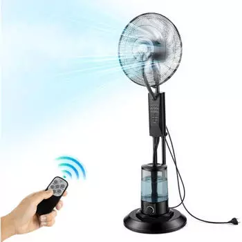 VEVOR Standventilator mit Spr&uuml;hnebel 75W 3L Tank 3 Windstufen