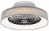 QAZQA Emily Deckenventilator mit LED dimmbar, Grau, Stahl, Ø47cm (105369)