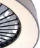 QAZQA Emily Deckenventilator mit LED dimmbar, Grau, Stahl, Ø47cm (105369)