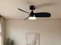 REALITY LEUCHTEN LED Deckenleuchte "HELSINKI mit Ventilator, Deckenventilator...