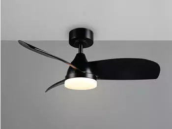 Trio Helsinki Deckenventilator LED dimmbar mit Fernbedienung, Schwarz (R62732132) – Dreistufige Leistungsregelung passt sich dem Bedarf an