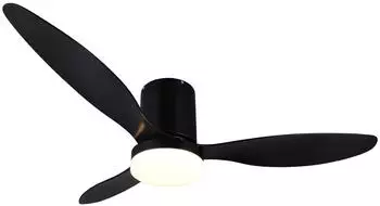 Trio Göteborg Deckenventilator mit LED-Licht, schwarz matt, Ø132cm, Fernbedienung (R64202132) – Trio Göteborg Deckenventilator mit LED und Fernbedienung