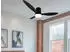 Trio Göteborg Deckenventilator mit LED-Licht, schwarz matt, Ø132cm, Fernbedienung (R64202132)
