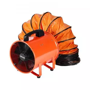 VEVOR Axialgebläse 365W 1214L/s IP44, 10m Schlauch