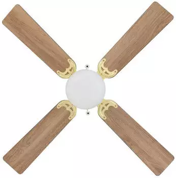 Eglo Fortaleza Deckenventilator mit Licht Stahl brüniert Ø106,6cm E27 (35123) – Eglo Fortaleza Deckenventilator mit Licht – Komfort per Zugschalter