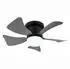 Globo Hines Deckenventilator LED, schwarz-grau, Ø40,6cm, Fernbedienung (03609A)
