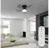 Globo Hines Deckenventilator LED, schwarz-grau, Ø40,6cm, Fernbedienung (03609A)