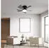 Globo Hines Deckenventilator LED, schwarz-grau, Ø40,6cm, Fernbedienung (03609A)