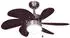 ETC Shop Deckenventilator mit LED 7W 600lm, Zugschalter, Vor-/Rücklauf, Ø75cm, Holz