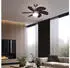 ETC Shop Deckenventilator mit LED 7W 600lm, Zugschalter, Vor-/Rücklauf, Ø75cm, Holz