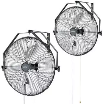 VEVOR Industrieller Wandventilator oszillierend 120W 60cm 7m/s 3 Stufen (2er-Pack)
