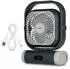 Medion E10 TF Akku-Ventilator 20W USB mit Licht, Oszillation, Powerbank (MD12065)