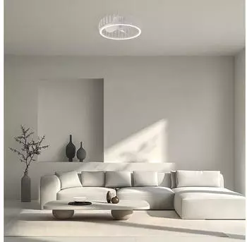 Brilliant Capo LED-Deckenventilator mit Licht, CCT, dimmbar, Ø48cm, Weiß (G80920/05) – Brilliant Capo Deckenventilator – konstante Leistung aus der Steckdose