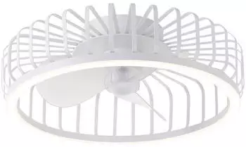 Brilliant Capo LED-Deckenventilator mit Licht, CCT, dimmbar, Ø48cm, Weiß (G80920/05) – Bewegungsmelder aktiviert Ventilator bei Bedarf automatisch