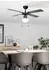 Eglo Fortaleza Deckenventilator mit Licht 4 Flügel E27 Schwarz Matt Ø106,6cm (35122)