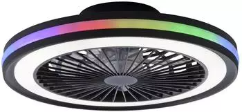 JUST LIGHT Brandon LED-Deckenventilator RGBW CCT dimmbar &Oslash;46,5cm Fernbedienung (Brandon)