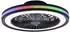 JUST LIGHT Brandon LED-Deckenventilator RGBW CCT dimmbar Ø46,5cm Fernbedienung (Brandon)