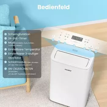 Comfee' CPPXE-12HRN7 – Flexibler Einsatz durch mobile Bauweise mit Laufrollen