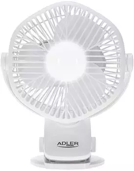 Adler AD 7335 Klemmventilator mit Akku LED-Beleuchtung 3 Stufen 360&deg; (AD 7335)