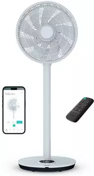 Duux Whisper Flex 2 Standventilator Smart, 13dB, h&ouml;henverstellbar 54-92cm, Ice Blue (DXCF105)