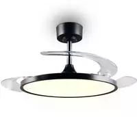 REALITY Leuchten LED Deckenleuchte "KASFJORD mit Ventilator, Deckenventilator...