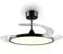 Trio Kasfjord LED-Deckenventilator mit Licht, dimmbar, Fernbedienung, schwarz (R64452132)