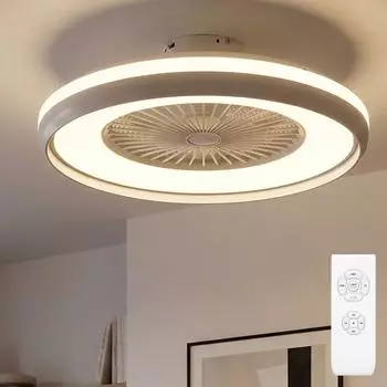 V-TAC Deckenventilator mit LED-Licht CCT 32W 3000lm, Fernbedienung, Ø60cm