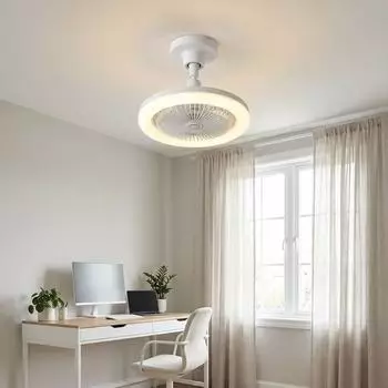 Globo Deckenventilator LED dimmbar CCT Fernbedienung, weiß – Globo Deckenventilator mit LED und Fernbedienung