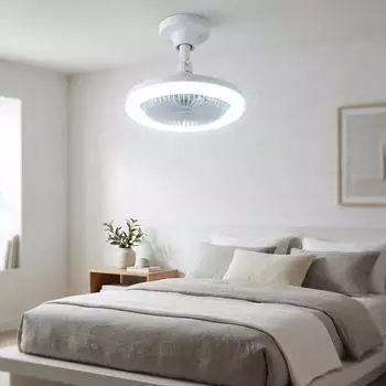 Globo Deckenventilator LED dimmbar CCT Fernbedienung, weiß – Luftzirkulation für angenehmes Raumklima ohne echte Kühlung