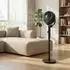 Songmics Standventilator 15 Geschwindigkeiten, Fernbedienung, Timer, 20dB, schwarz