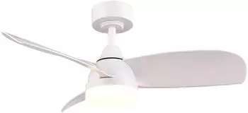 Trio Helsinki Deckenventilator mit LED, Fernbedienung, Wei&szlig;, &Oslash;90cm (R62732131)