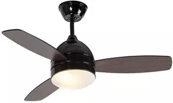 QAZQA Rotar Deckenventilator mit Beleuchtung Schwarz 96cm (102979)