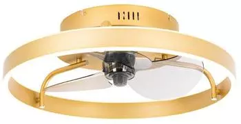 QAZQA Maddy Deckenventilator LED dimmbar &Oslash;50cm Gold/Messing (105360)