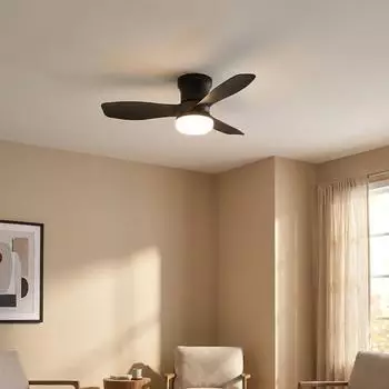 Globo Irwin Deckenventilator LED dimmbar mit Fernbedienung, schwarz, 61cm (03669) – Globo Irwin Deckenventilator LED dimmbar mit Fernbedienung, schwarz, 61cm (03669)