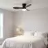 Globo Irwin Deckenventilator LED dimmbar mit Fernbedienung, schwarz, 61cm (03669)