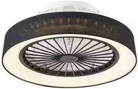 Deckenventilator Schwarz 47cm Inkl. Led Dimmbar Mit Fernbedienung - Emily