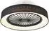 QAZQA Emily LED-Deckenventilator mit Fernbedienung, Schwarz, Ø48cm (105367)